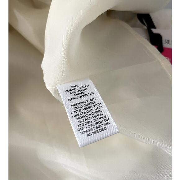 NEW Prabal Gurung Off Shoulder Elbow Sleeve Fit n Flare Dress white 12 - Picture 6 of 7